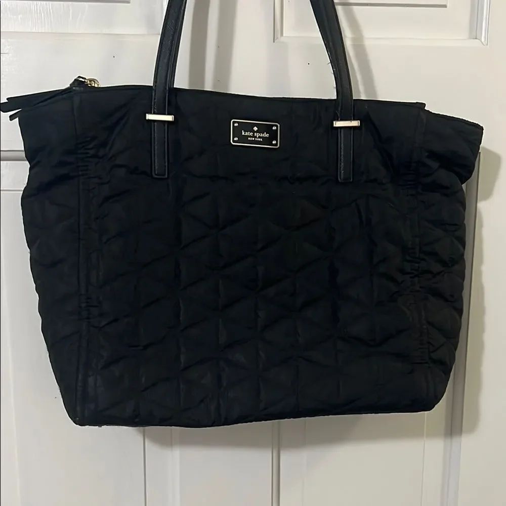 Kate Spade Black Quilted Tote